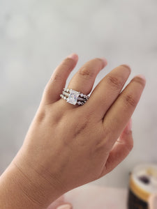 Shaina 3PC Sterling Silver Ring Set