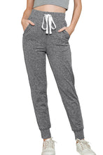 Load image into Gallery viewer, Gray Drawstring Waist Pocketed Joggers
