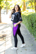 Load image into Gallery viewer, PreOrder | The Presley - Purple Panel Full Length Leggings ROUND 2
