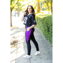 Load image into Gallery viewer, Ready to Ship | The Presley - Purple Panel Full Length Leggings
