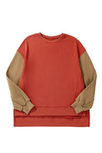 Load image into Gallery viewer, Colorblock Sleeve Drop Shoulder Sweatshirt
