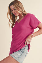 Load image into Gallery viewer, Crinkled V Neck Tee
