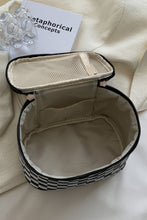 Load image into Gallery viewer, Black Checkered Makeup Bag
