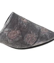 Load image into Gallery viewer, Dragonfly Velvet Flats in Grey
