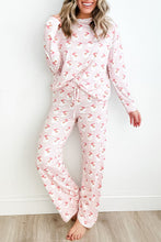 Load image into Gallery viewer, Pink Santa Claus Two Piece Pajamas
