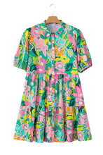 Load image into Gallery viewer, Floral Puff Sleeve Babydoll Dress
