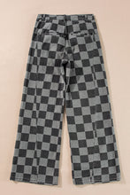 Load image into Gallery viewer, Checkered denim jeans
