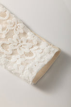 Load image into Gallery viewer, Ribbed Floral Lace Sleeve Top
