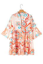 Load image into Gallery viewer, Boho Button Tiered Mini Dress
