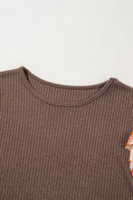 Load image into Gallery viewer, Waffle Floral Sleeve Top

