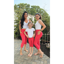 Load image into Gallery viewer, Julia Rose kids luxe leggings capris and biker shorts, Kids wearing Julia Rose luxe leggings
