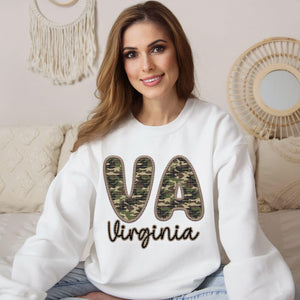 Camo State Sweatshirts Faux Embroidery Part 6