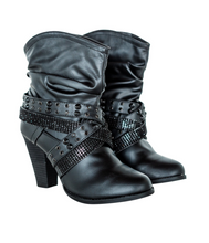 Load image into Gallery viewer, Short Change Booties in Black - Rural Haze
