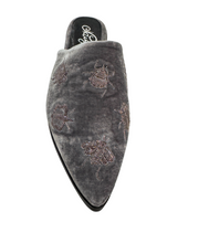 Load image into Gallery viewer, Dragonfly Velvet Flats in Grey
