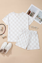 Load image into Gallery viewer, Neutral Checkered Leisure Set
