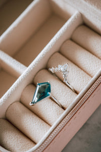 Samara 2PC Blue Crystal Ring Set