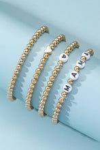 Load image into Gallery viewer, MAMA Heart Bead 4 Piece Bracelet Set
