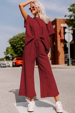 Load image into Gallery viewer, Textured Tee + Pants Set
