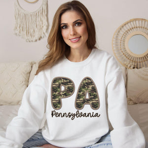 Camo State Sweatshirts Faux Embroidery Part 5