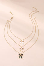 Load image into Gallery viewer, Triple Layered Bowknot Necklace
