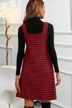 Load image into Gallery viewer, Red Houndstooth Sleeveless Mini Dress
