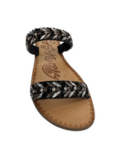 Load image into Gallery viewer, Shine Bright Sandals in Black

