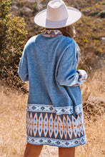 Load image into Gallery viewer, Geometric Print Knit Cardigan
