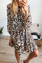 Load image into Gallery viewer, Leopard Flowy Mini Dress
