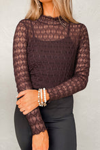 Load image into Gallery viewer, Sheer Mesh Long Sleeve Top

