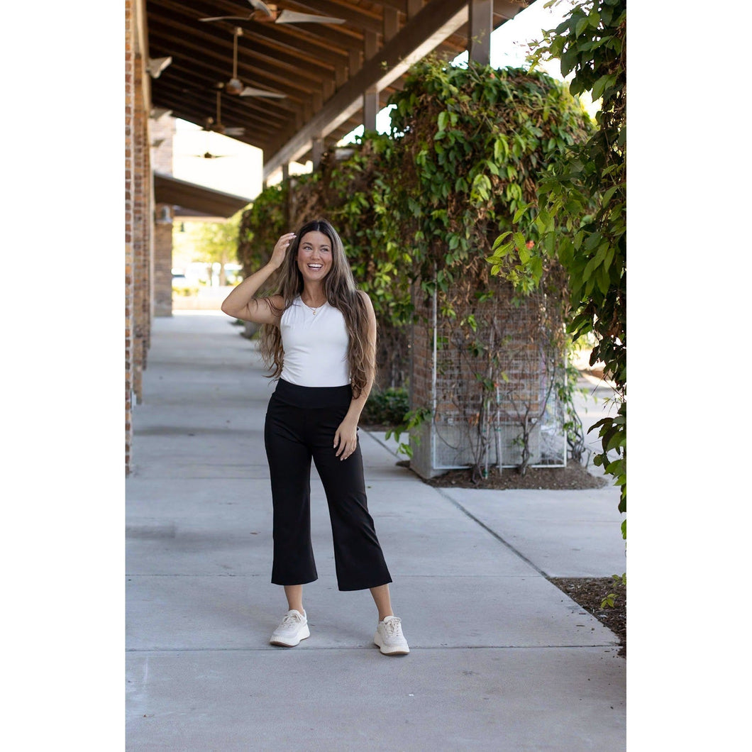 Ready to Ship | The Gabriella -Black  High Waisted Gaucho Pants - Round 3