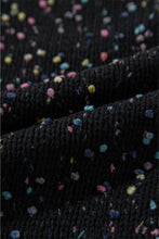 Load image into Gallery viewer, Black Rhinestone Decor Multicolor Confetti Sweater Cardigan
