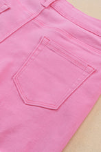 Load image into Gallery viewer, Rose Solid Color Distressed Denim Shorts
