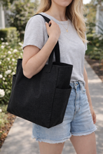 Load image into Gallery viewer, PreOrder | The Lola - Black Canvas Tote
