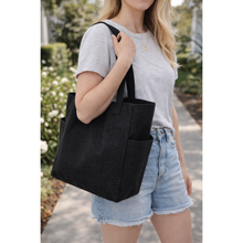 Load image into Gallery viewer, Ready to Ship  | The Lola - Black Canvas Tote
