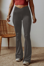Load image into Gallery viewer, Criss Cross Waist Flared Leggings
