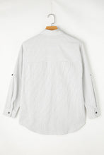 Load image into Gallery viewer, Striped Pocketed Tunic Button Up Shirt
