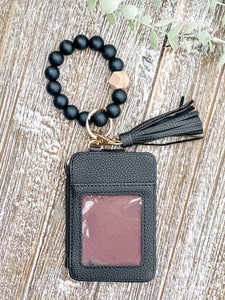 Wendy Wristlet Wallet Keychain "Black"