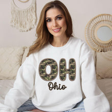 Load image into Gallery viewer, Camo State Sweatshirts Faux Embroidery Part 5
