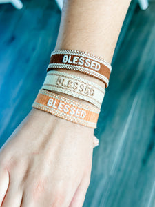 "Blessed" Fall Woven Bracelets