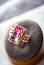 Load image into Gallery viewer, Demi Watermelon Crystal Rose Gold Ring
