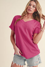 Load image into Gallery viewer, Crinkled V Neck Tee
