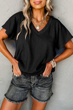 Load image into Gallery viewer, Crinkled V Neck Tee
