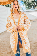 Load image into Gallery viewer, Fuzzy Knit Leopard Print Open Front Tunic Cardigan
