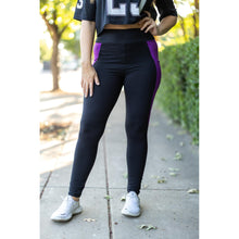 Load image into Gallery viewer, Ready to Ship | The Presley - Purple Panel Full Length Leggings
