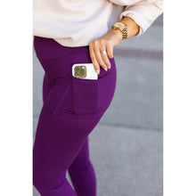 Load image into Gallery viewer, Ready to Ship | The Kinsley Purple Full Length Leggings - Luxe Leggings by Julia Rose®
