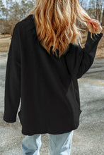 Load image into Gallery viewer, Black Fleece Graphic Football Shacket
