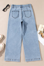 Load image into Gallery viewer, Patch Pocket Straight Leg Loose Jeans
