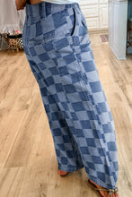 Load image into Gallery viewer, Checkered  Wide Leg Jeans
