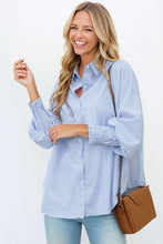 Load image into Gallery viewer, Stripe Shirred Cuff Shirt
