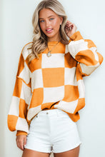 Load image into Gallery viewer, Checkered Oversized Sweater

